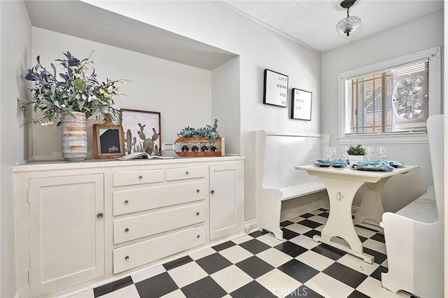 interior space with white cabinetry