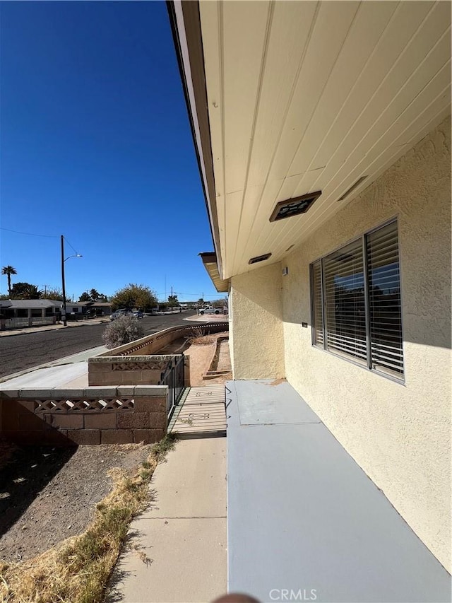 view of home's exterior featuring stucco siding