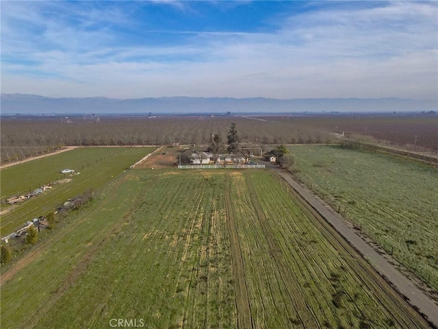 aerial view with a rural view