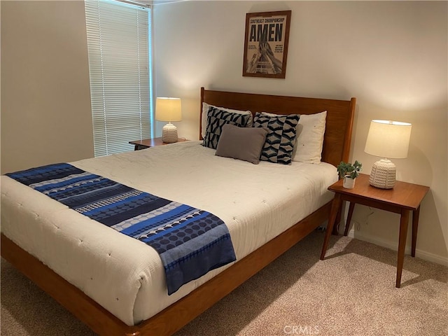 view of carpeted bedroom