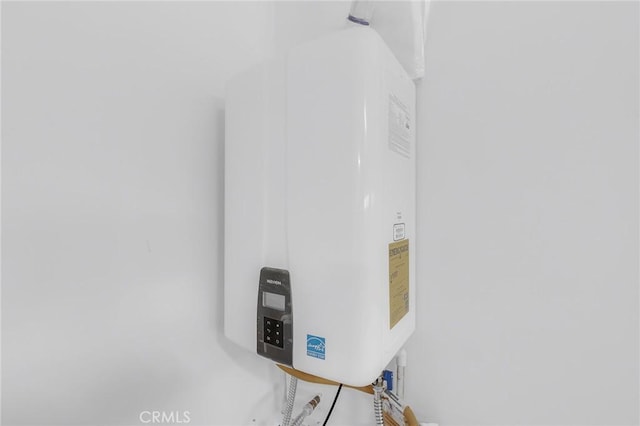 room details with tankless water heater