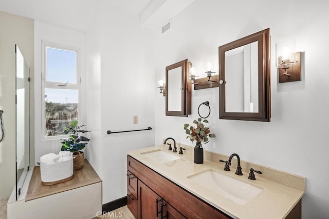 bathroom with vanity