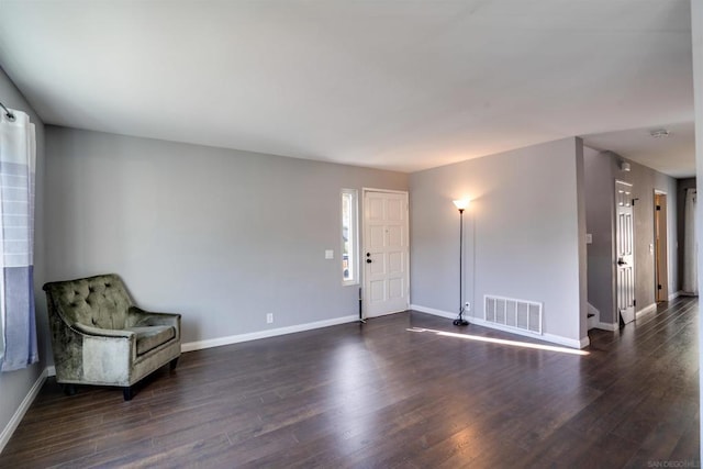 interior space featuring dark wood-type flooring