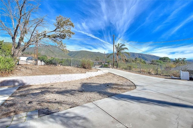 view of street featuring a mountain view