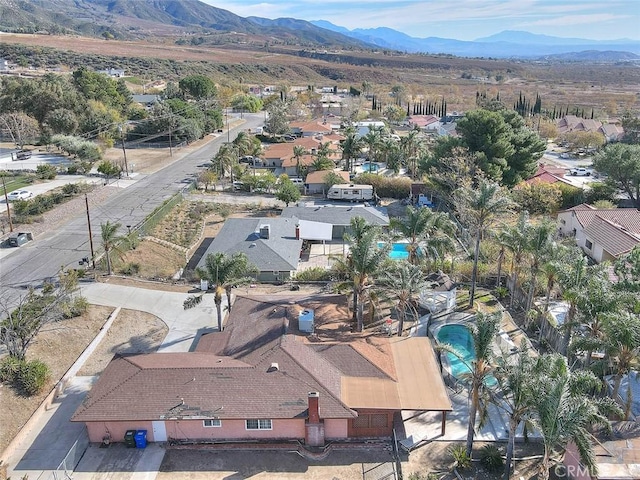 aerial view featuring a mountain view