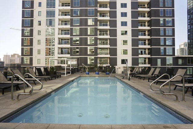 view of pool with a patio area