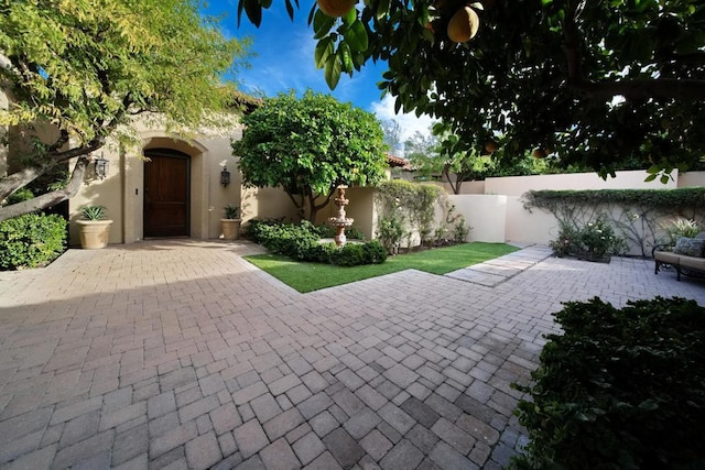 exterior space with a patio