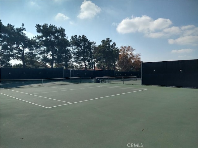 view of tennis court