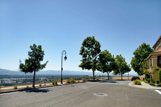 view of street featuring a mountain view