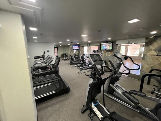 view of exercise room