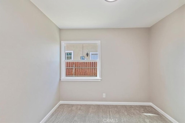 view of carpeted empty room