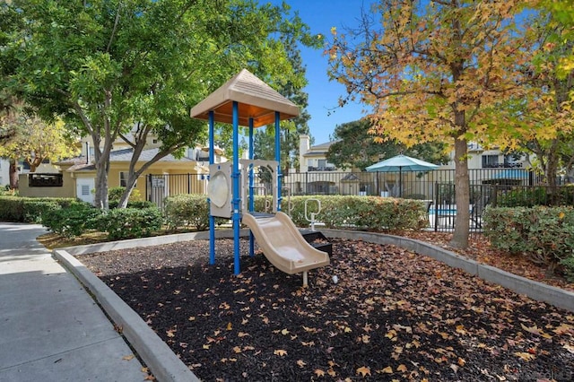 view of jungle gym