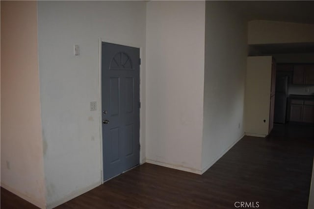 interior space featuring dark wood-style floors