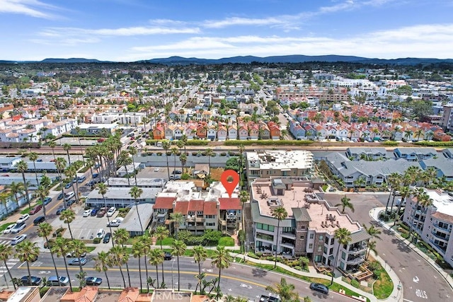 aerial view featuring a mountain view