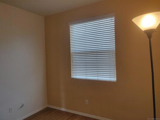 empty room with wood-type flooring