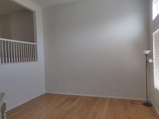 unfurnished room featuring light hardwood / wood-style flooring