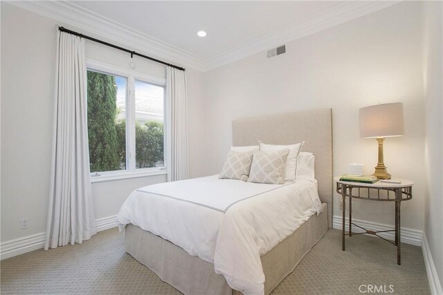 1 Moss Lndg, Laguna Niguel, CA 92677 - carpeted bedroom featuring ornamental molding and recessed lighting