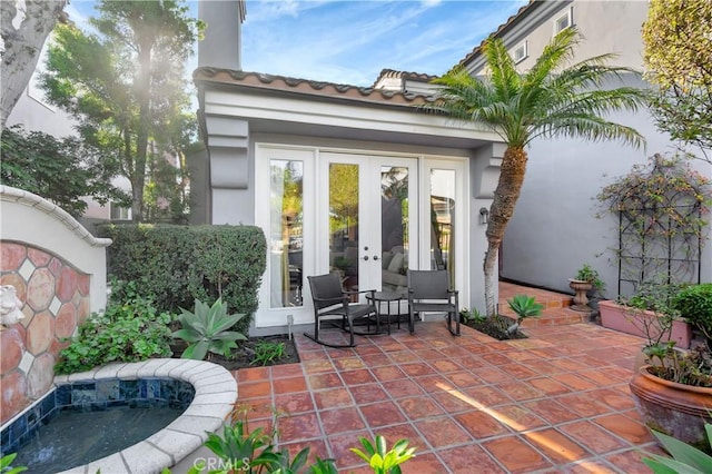 exterior space with french doors