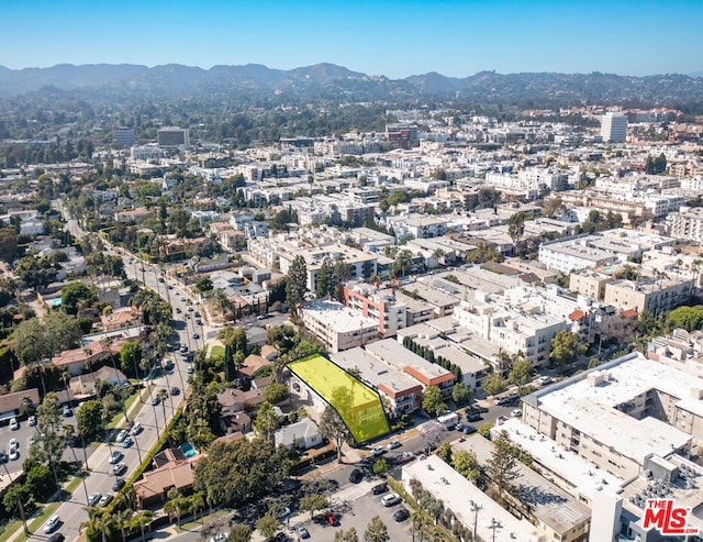 bird's eye view featuring a mountain view