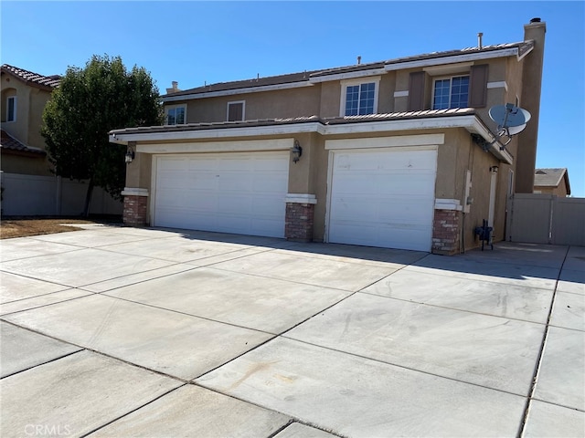 view of front facade with a garage