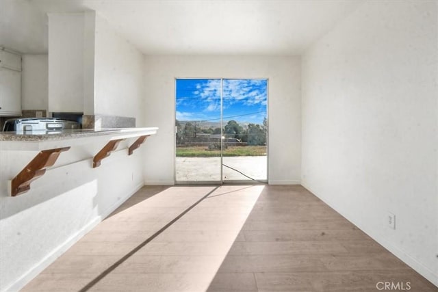 interior space featuring light wood-type flooring