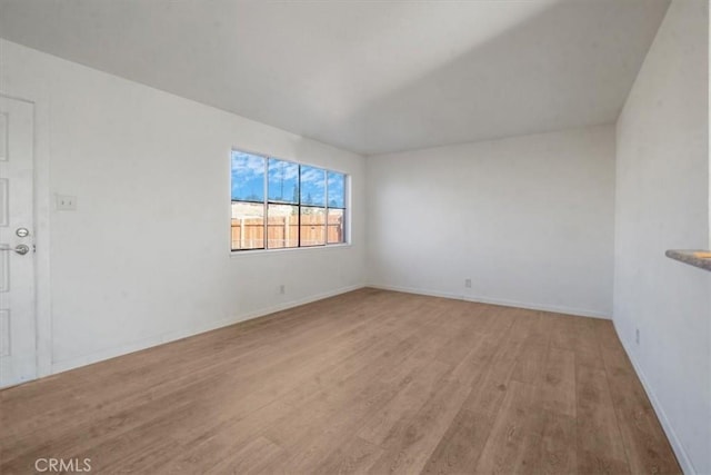 empty room featuring light hardwood / wood-style flooring