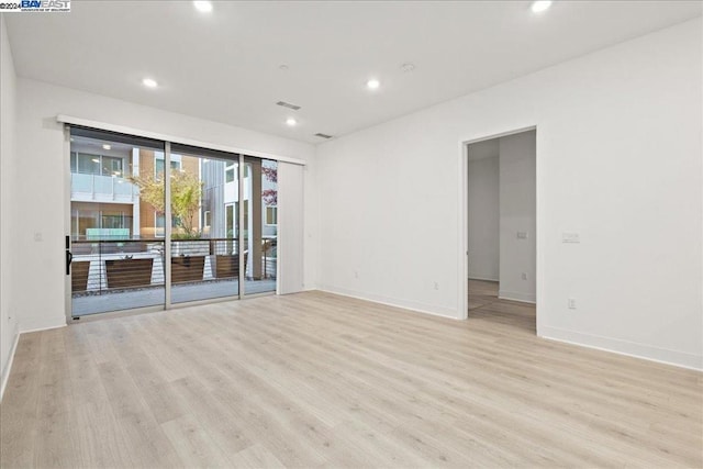 empty room featuring light hardwood / wood-style flooring