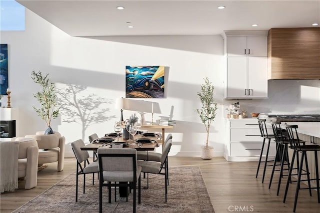 dining room featuring hardwood / wood-style flooring