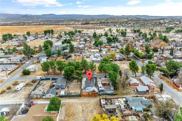 drone / aerial view with a mountain view