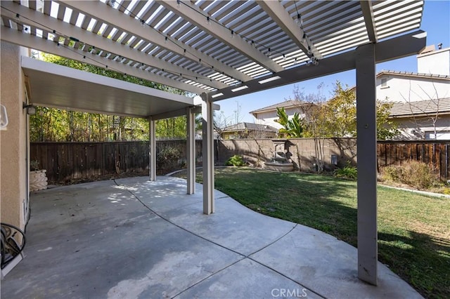 view of patio / terrace with a pergola