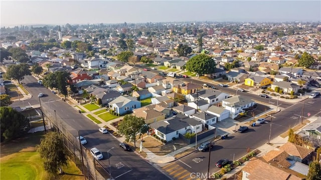 bird's eye view featuring a residential view