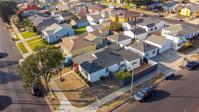 aerial view featuring a residential view