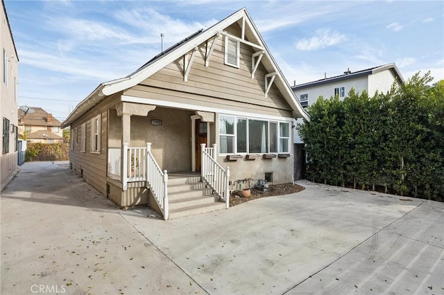 view of bungalow-style home