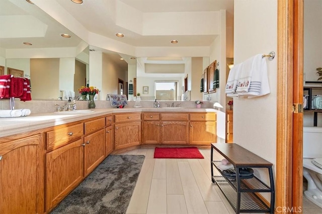 19985 Red Feather Rd, Apple Valley, CA 92307 - full bathroom with double vanity and recessed lighting