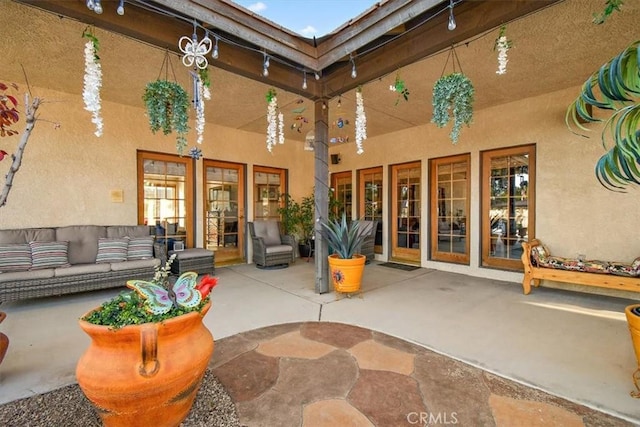 view of patio with an outdoor hangout area