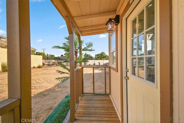19985 Red Feather Rd, Apple Valley, CA 92307 - doorway featuring wooden ceiling