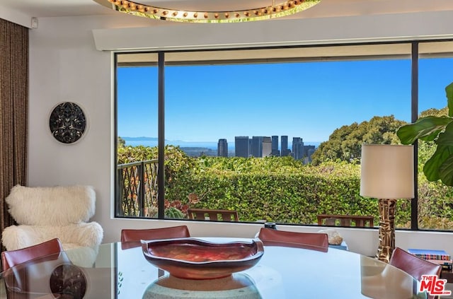 dining room with plenty of natural light