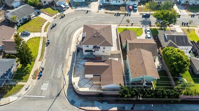 aerial view with a residential view