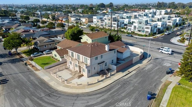 aerial view with a residential view