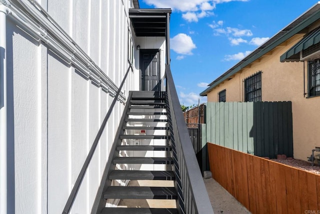 view of stairs