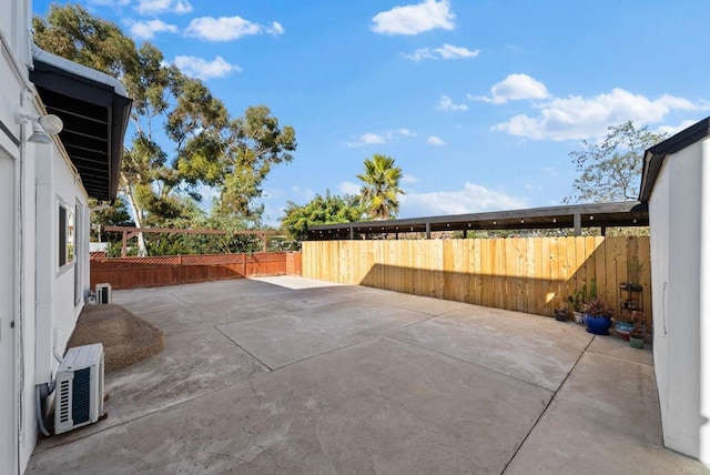 view of patio featuring ac unit