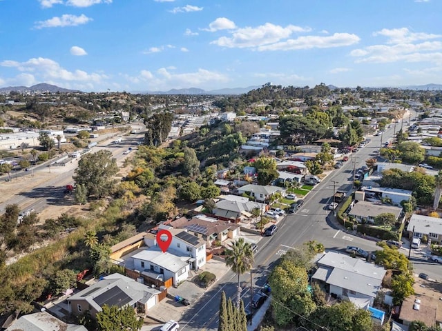 aerial view featuring a mountain view