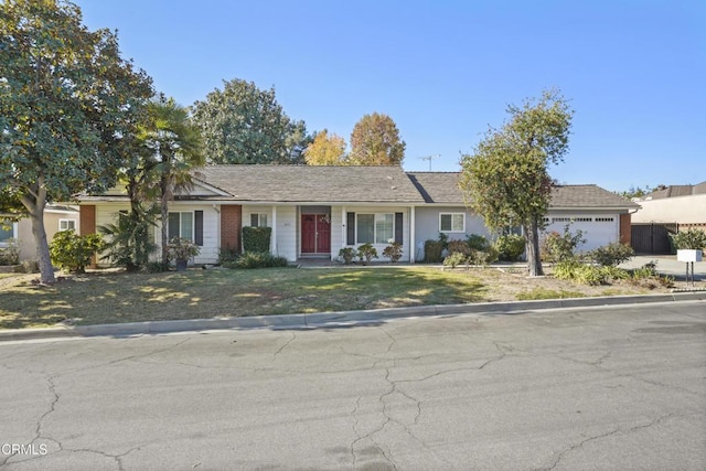 single story home with a garage