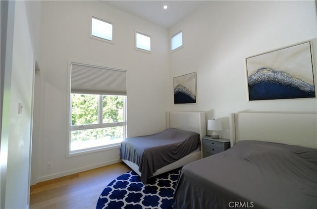 bedroom featuring light hardwood / wood-style flooring