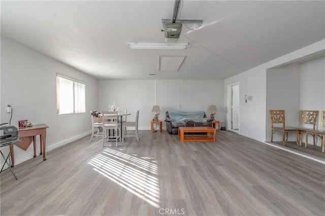 interior space with light wood-type flooring