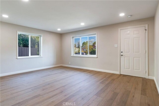 interior space featuring light hardwood / wood-style flooring