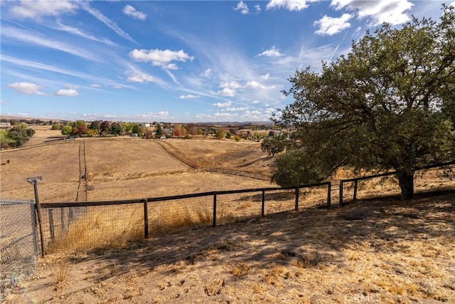 view of yard featuring a rural view