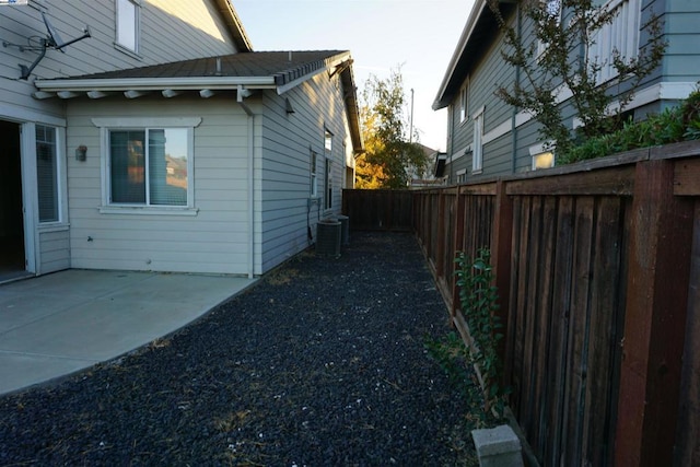 view of property exterior featuring a patio