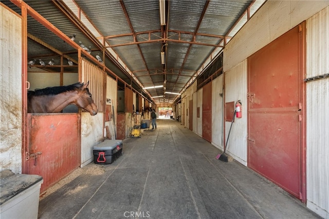 view of horse barn