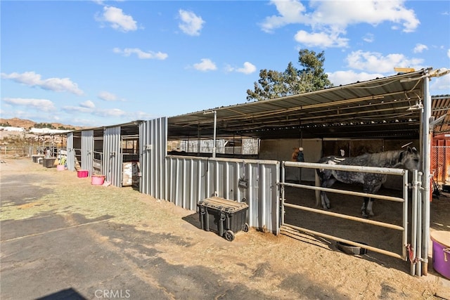 view of horse barn